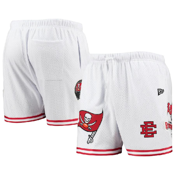 Men's Tampa Bay Buccaneers Pro White/Red Shorts 001 Men's Tampa Bay Buccaneers Pro White/Red Shorts 001
